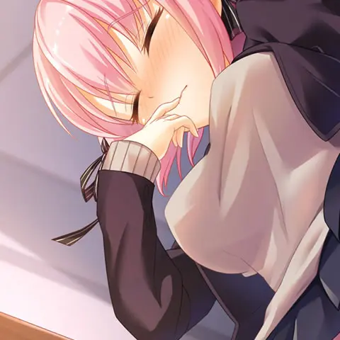 下から桃坂かなめを覗いてる